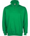 Sudadera con media cremallera color verde kelly