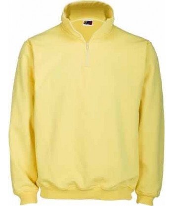Sudadera con media cremallera color girasol
