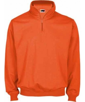 Sudadera con media cremallera color naranja