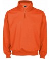 Sudadera con media cremallera color naranja