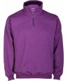 Sudadera con media cremallera color malva