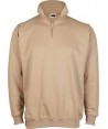 Sudadera con media cremallera color tierra