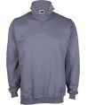 Sudadera con media cremallera color gris plomo