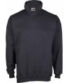 Sudadera con media cremallera color negro