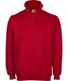 Sudadera con media cremallera color rojo