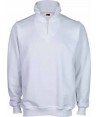 Sudadera con media cremallera color blanco