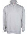 Sudadera con media cremallera color gris
