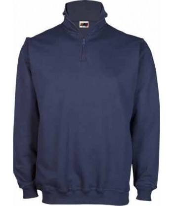 Sudadera con media cremallera color marino