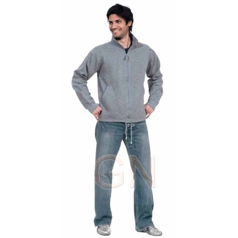 Chaqueta sudadera de felpa color marengo vigoré