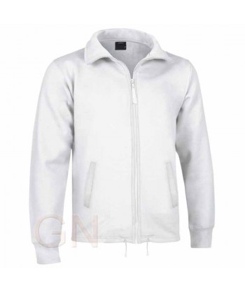 Chaqueta sudadera de felpa color blanca
