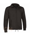 Chaqueta sudadera de felpa color negra