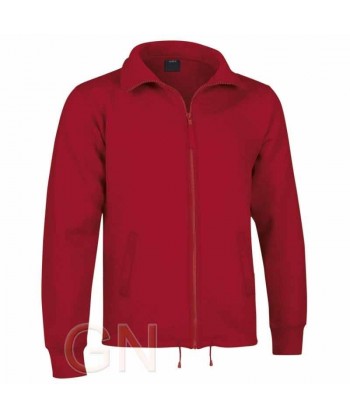 Chaqueta sudadera de felpa color rojo