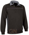 Sudadera bicolor media cremallera negro/gris