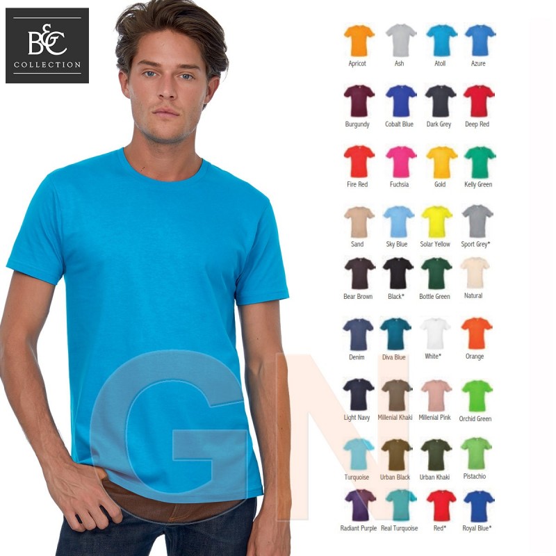 Camiseta de algodón manga corta y cuello redondo