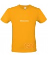 Camiseta de algodón manga corta y cuello redondo color melocotón