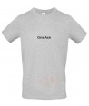 Camiseta de algodón manga corta y cuello redondo color gris