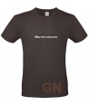 Camiseta de algodón manga corta y cuello redondo color marrón