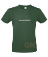 Camiseta de algodón manga corta y cuello redondo color verde botella