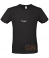 Camiseta de algodón manga corta y cuello redondo color negro