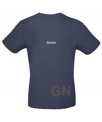 Camiseta de algodón manga corta y cuello redondo color denin