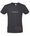 Camiseta de algodón manga corta y cuello redondo color gris oscuro