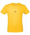 Camiseta de algodón manga corta y cuello redondo color amarillo