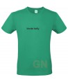 Camiseta de algodón manga corta y cuello redondo color verde kelly