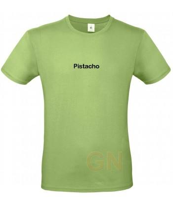 Camiseta de algodón manga corta y cuello redondo color pistacho