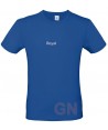 Camiseta de algodón manga corta y cuello redondo color royal
