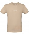Camiseta de algodón manga corta y cuello redondo color arena