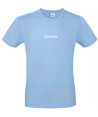 Camiseta de algodón manga corta y cuello redondo color celeste
