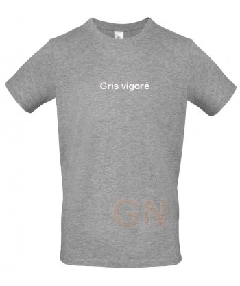 Camiseta de algodón manga corta y cuello redondo color gris vigoré