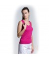 Camiseta transpirable de tirantes para mujer color fucsia