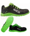 Zapato S1P modelo Practice de Sparco Negro/verde fluor