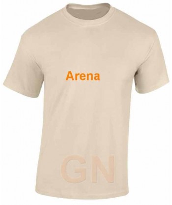 Camiseta técnica unisex de manga corta color arena