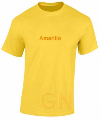 Camiseta técnica unisex de manga corta color amarillo