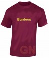 Camiseta transpirable de mujer de cuello redondo y manga corta color burdeos