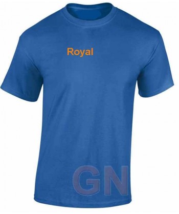 Camiseta transpirable de mujer de cuello redondo y manga corta color royal