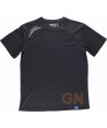 Camiseta técnica de manga corta y cuello redondo color negro/gris
