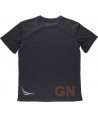 Camiseta técnica de manga corta y cuello redondo color negro/gris
