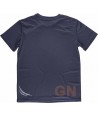 Camiseta técnica de manga corta y cuello redondo color marino/gris