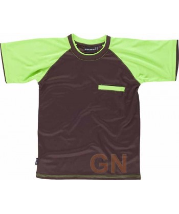 Camiseta técnica de manga corta con bolsillo y cuello redondo