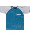 Camiseta técnica de manga corta con bolsillo y cuello redondo