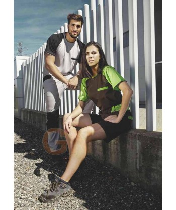Camiseta técnica bicolor de manga corta con bolsillo -Conjunto-