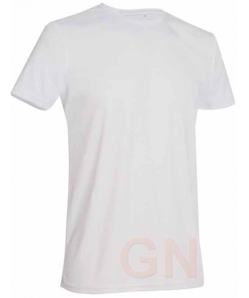 Camiseta transpirable de manga corta y cuello redondo para adulto color Blanca