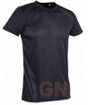 Camiseta transpirable de manga corta y cuello redondo para adulto  color Negro