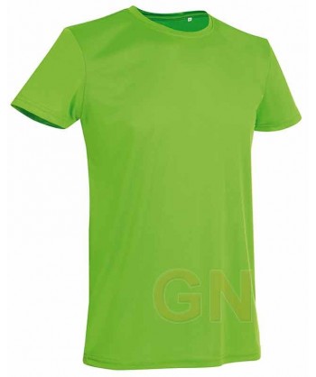 Camiseta transpirable de manga corta y cuello redondo para adulto color Verde kiwi