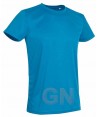 Camiseta transpirable de manga corta y cuello redondo para adulto color Azul