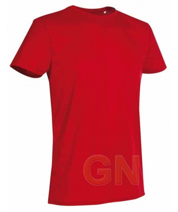 Camiseta transpirable de manga corta y cuello redondo para adulto color Roja
