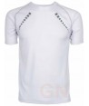 Camiseta técnica de manga corta y cuello redondo de mujer color blanco
